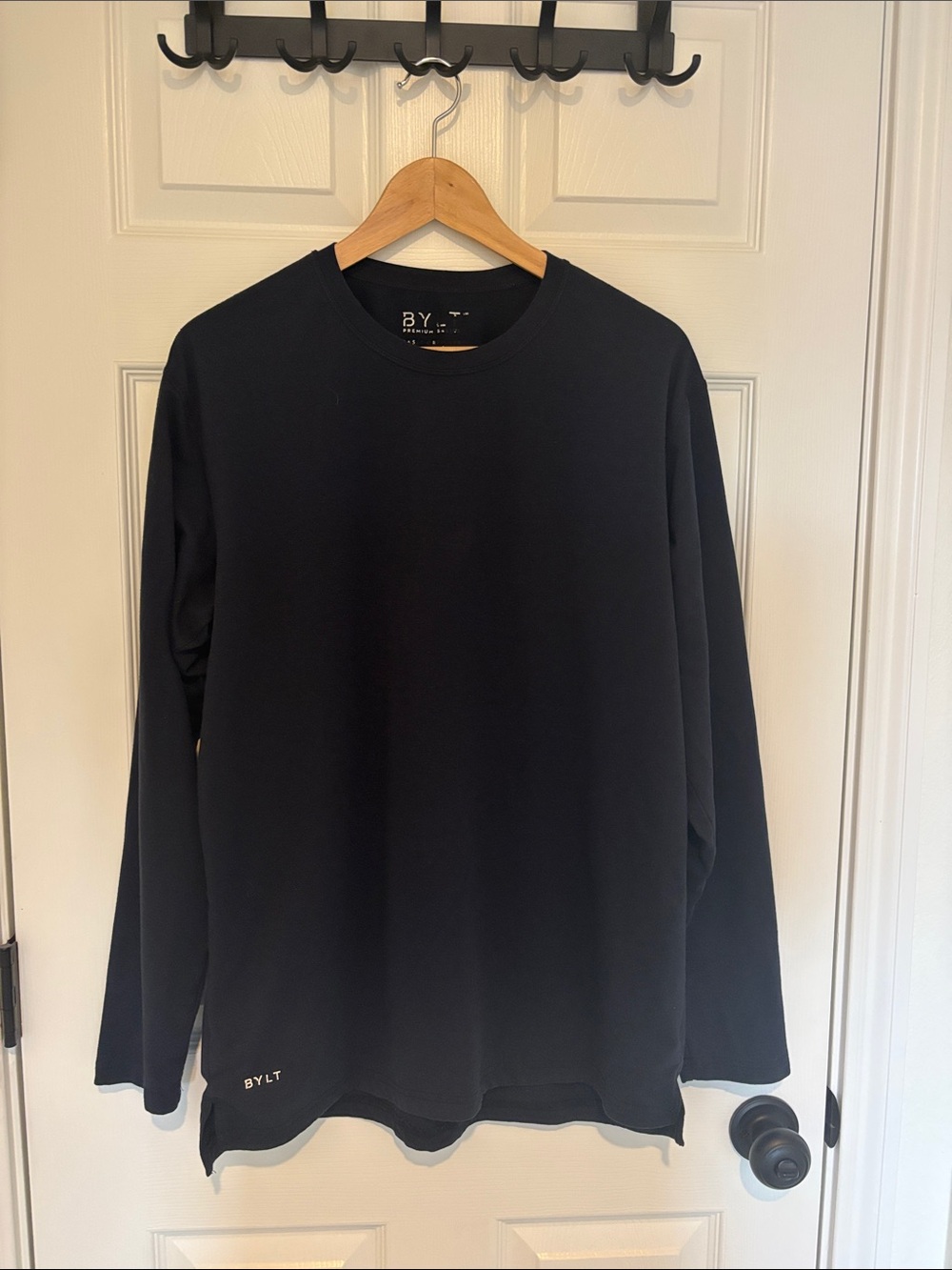 BYLT Basics Split Hem long sleeve t shirt